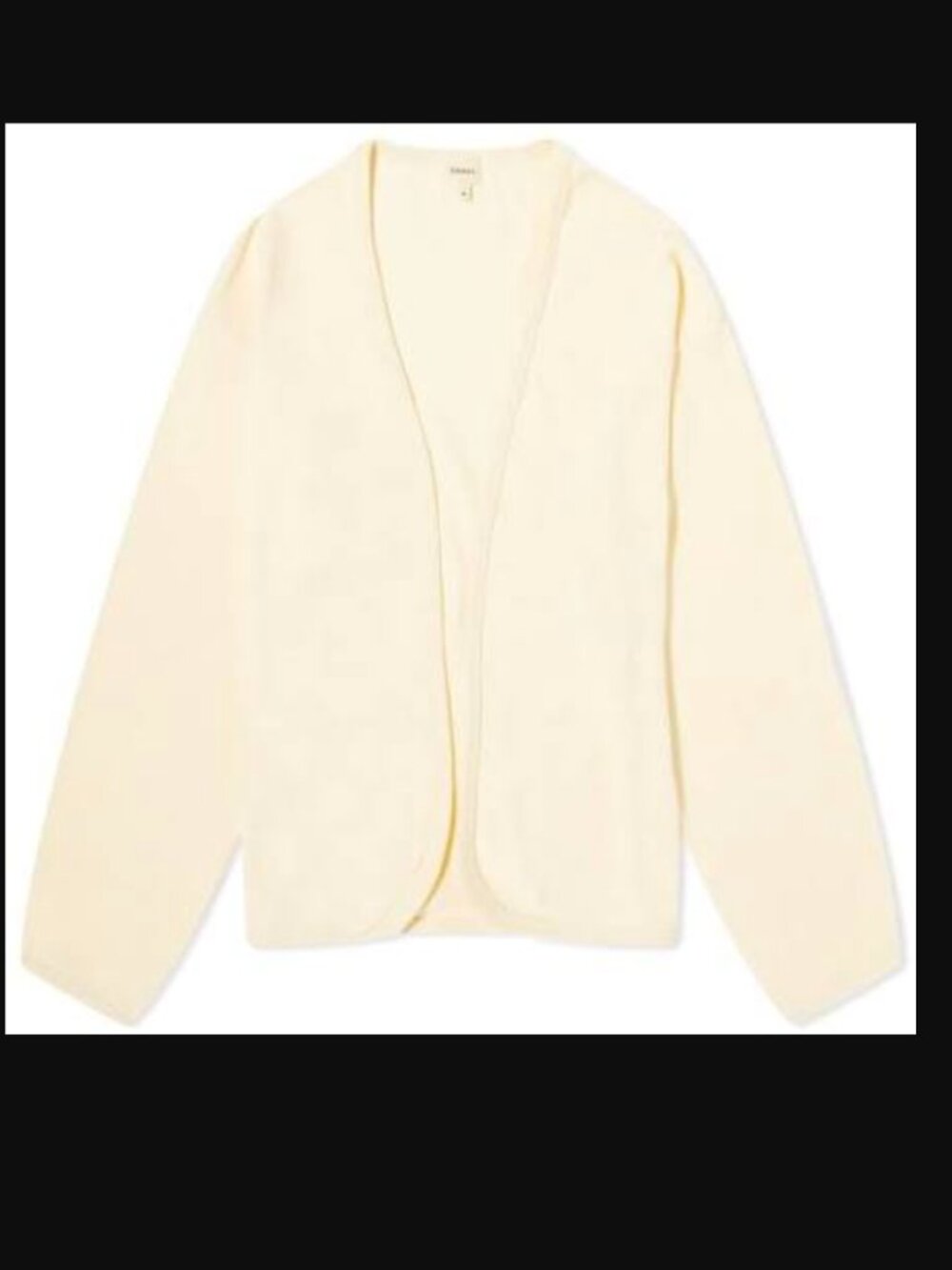 DONNI Chenille cropped cardigan in cream Size:Small